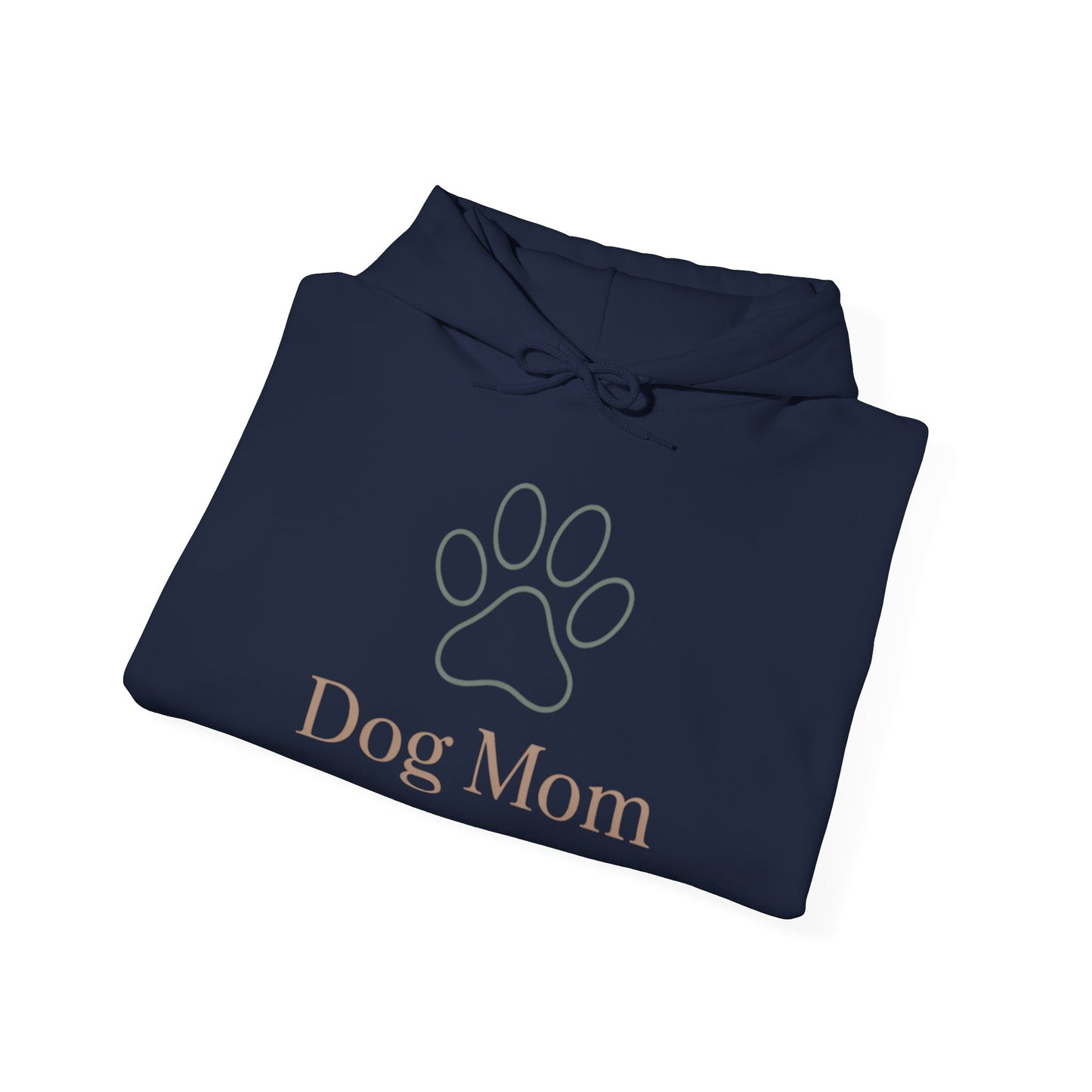 Dog Mom Hoodie | Minimal Serif Typography, Neutral Minimalist Quote