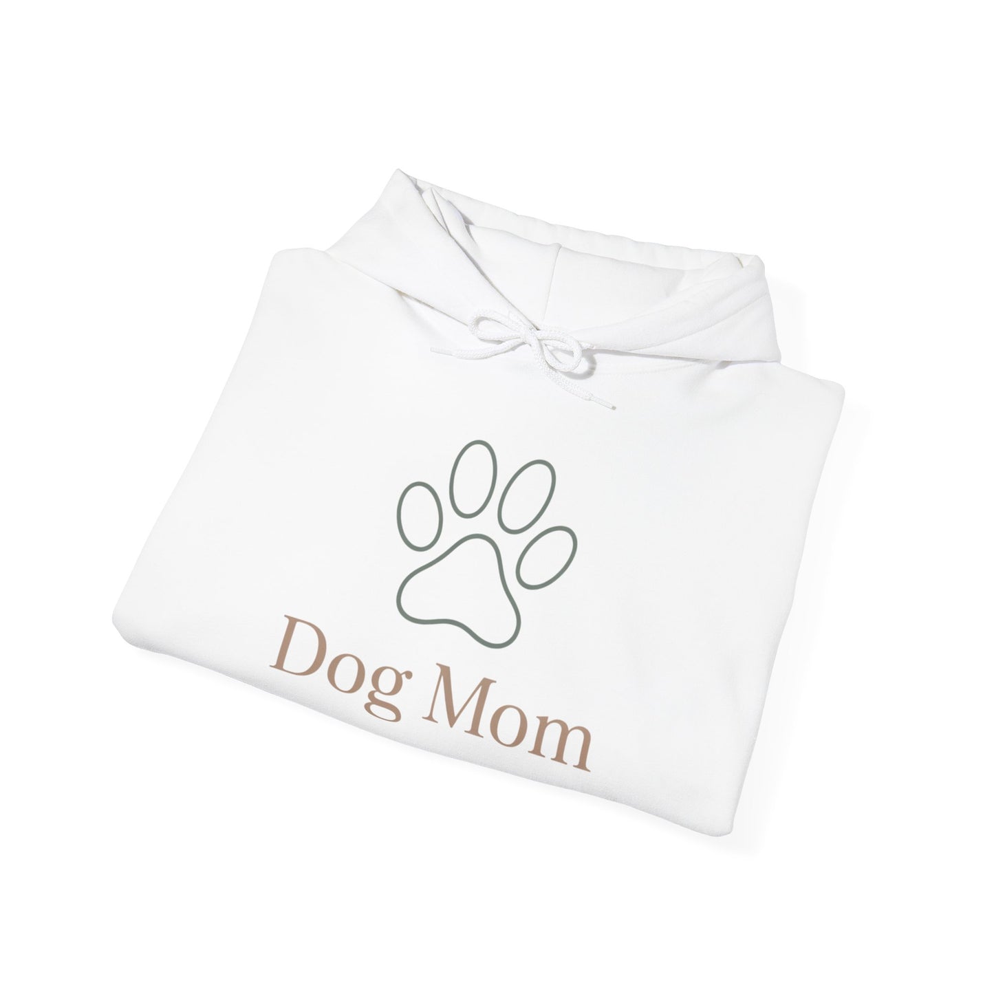 Dog Mom Hoodie | Minimal Serif Typography, Neutral Minimalist Quote