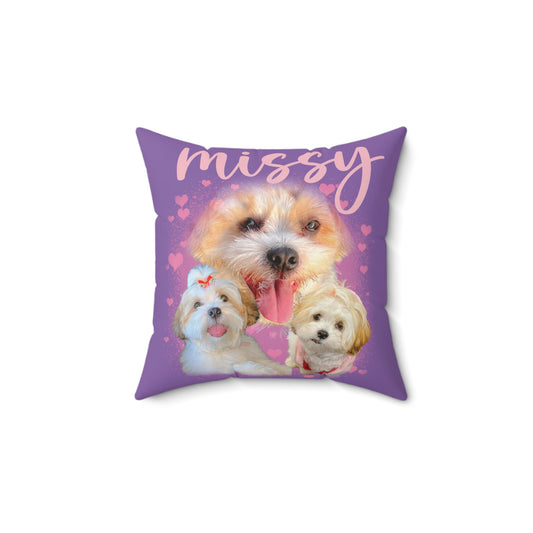 Spun Polyester Square Missy Elliot Pillow