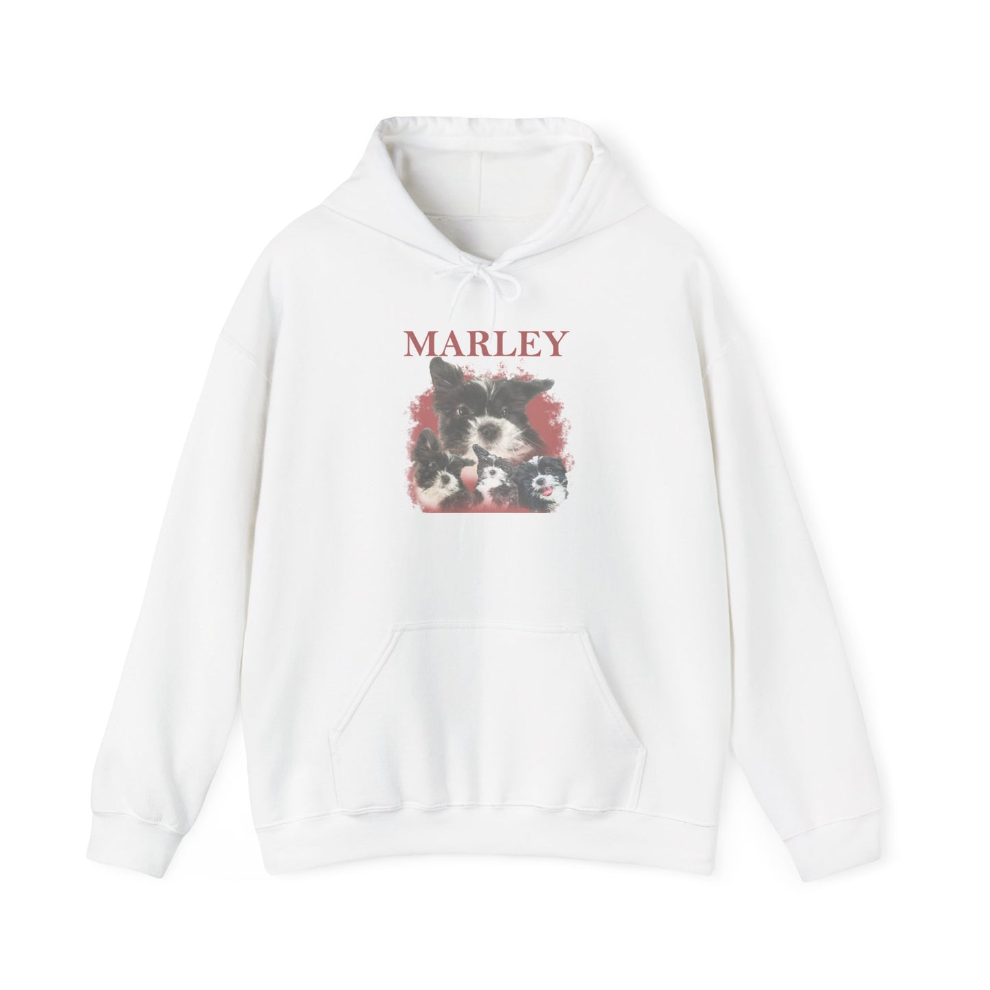 Marley Puppy Portrait Hoodie — Cute Dog Graphic Sweatshirt, Pet Lover Gift