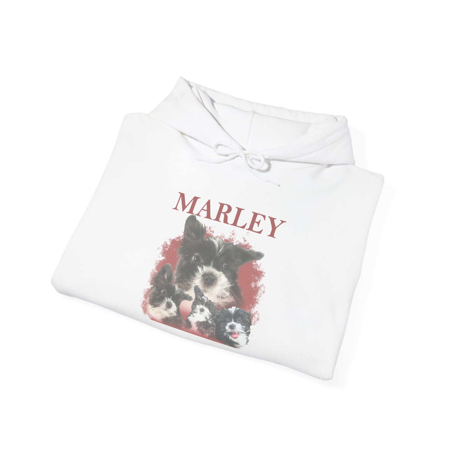 Marley Puppy Portrait Hoodie — Cute Dog Graphic Sweatshirt, Pet Lover Gift
