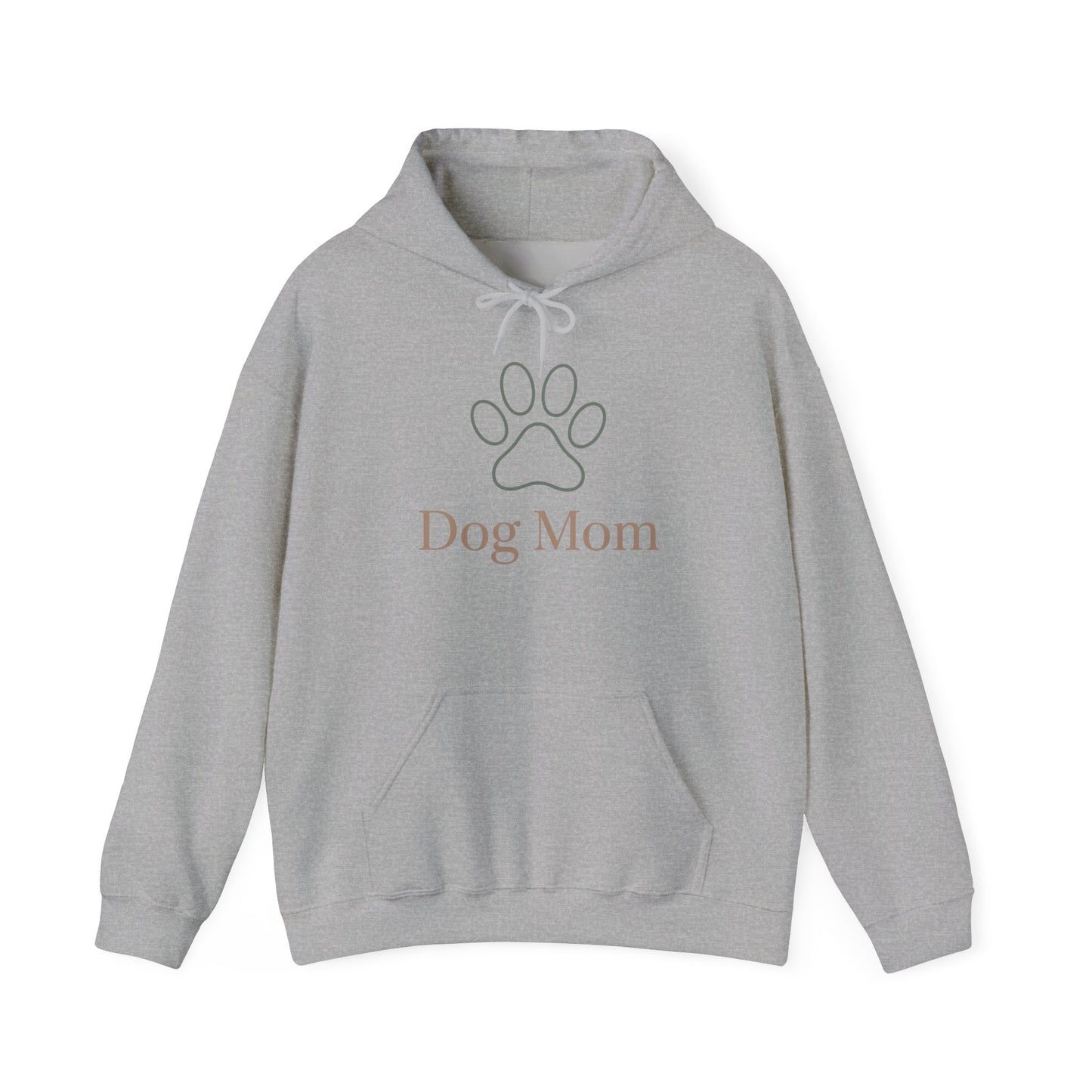Dog Mom Hoodie | Minimal Serif Typography, Neutral Minimalist Quote