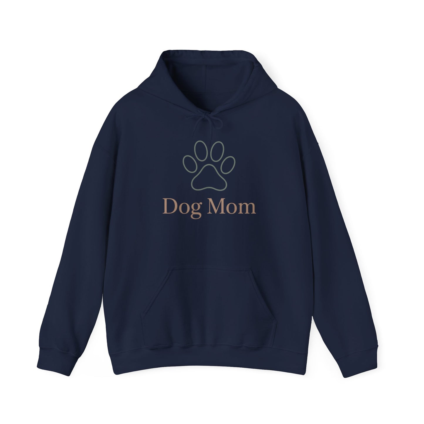 Dog Mom Hoodie | Minimal Serif Typography, Neutral Minimalist Quote