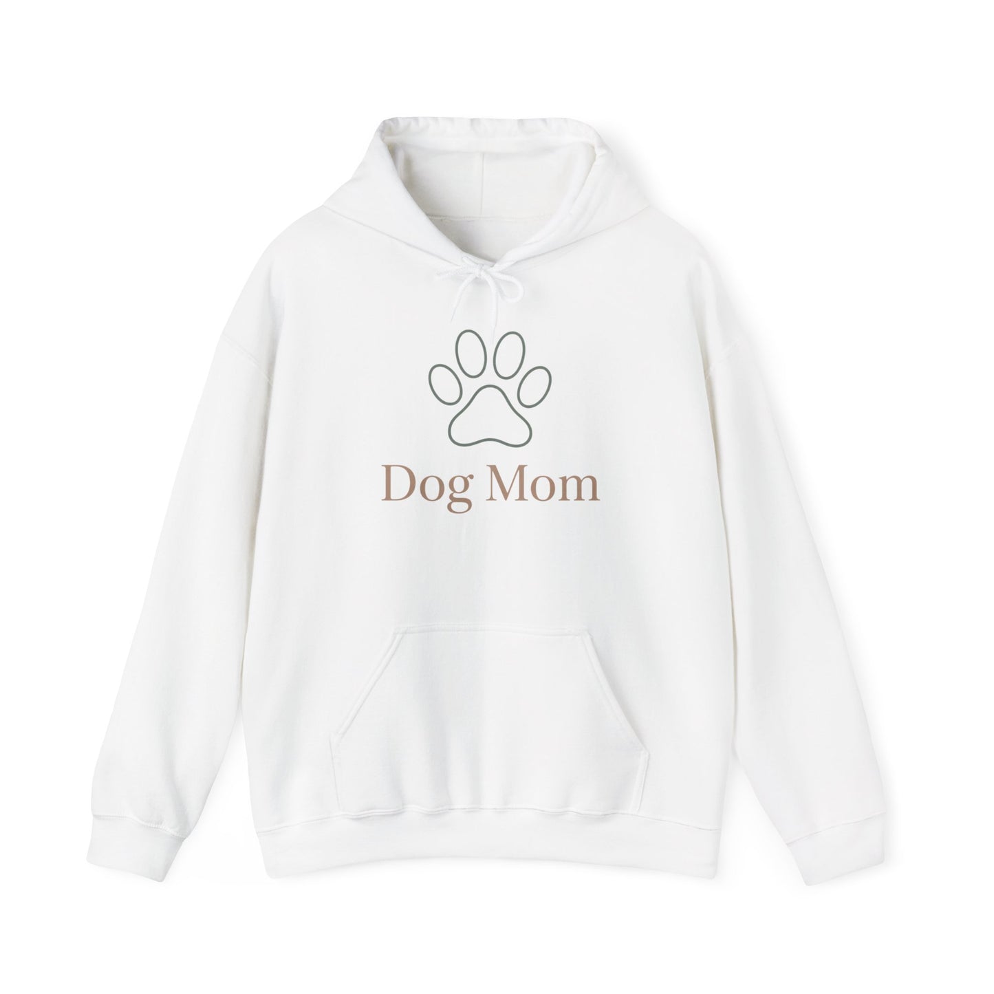 Dog Mom Hoodie | Minimal Serif Typography, Neutral Minimalist Quote