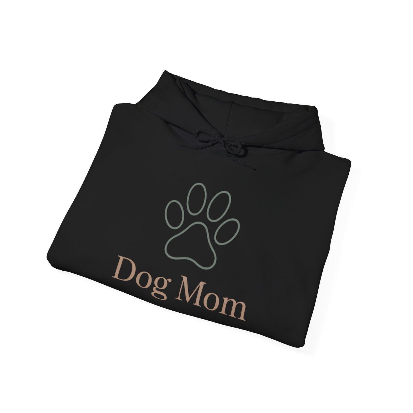 Dog Mom Hoodie | Minimal Serif Typography, Neutral Minimalist Quote