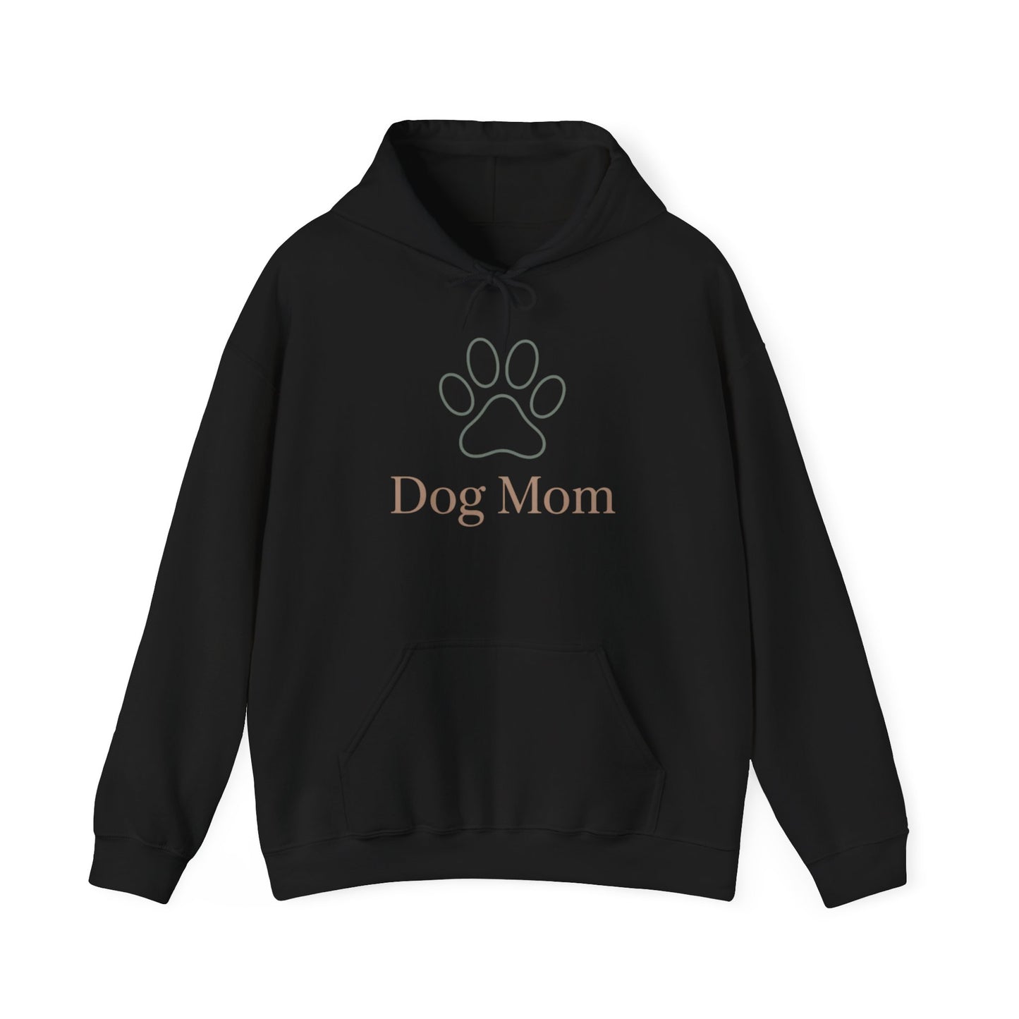 Dog Mom Hoodie | Minimal Serif Typography, Neutral Minimalist Quote
