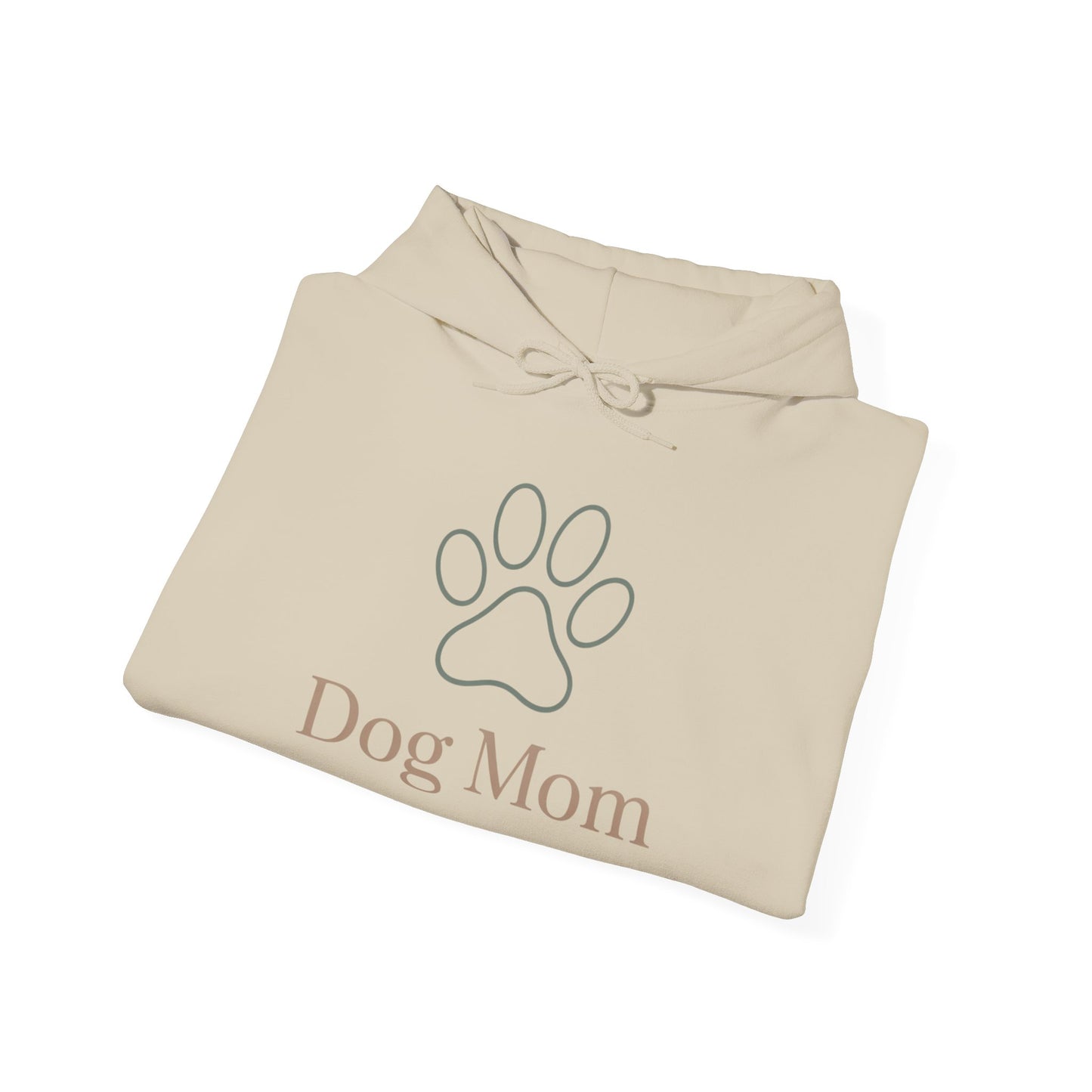 Dog Mom Hoodie | Minimal Serif Typography, Neutral Minimalist Quote